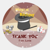 Sticker Rond Merci magique d'anniversaire du nom (Devant)