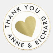 Sticker Rond Merci / mariage (Devant)