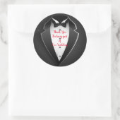 Sticker Rond Merci mariage (Sac)