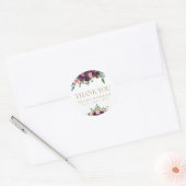 Sticker Rond Merci Mariage aquarelle (Enveloppe)