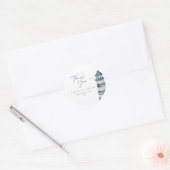 Sticker Rond Merci Mariage balnéaire (Enveloppe)