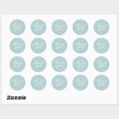 Sticker Rond Merci Mariage Burlap imprimé (Feuille)