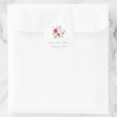 Sticker Rond Merci Mariage d'aquarelle florale gras (Sac)