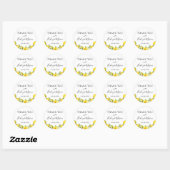 Sticker Rond Merci Mariage de Citrus Orchard (Feuille)