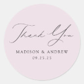Sticker Rond Merci Mariage de lavande moderne élégant (Devant)