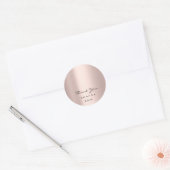 Sticker Rond Merci mariage de mariage douce 16e. Rose (Enveloppe)