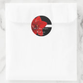 Sticker Rond Merci mariage de Red Amaryllis (Sac)