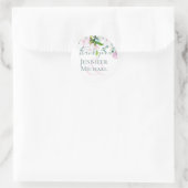 Sticker Rond Merci Mariage des Magnolias Sage Eucalyptus (Sac)
