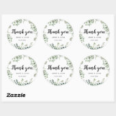 Sticker Rond Merci! Mariage d'eucalyptus (Feuille)