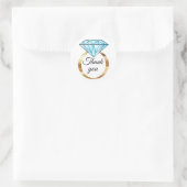 Sticker Rond Merci Mariage Diamond (Sac)