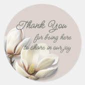 Sticker Rond Merci Mariage du sud de la Magnolia (Devant)