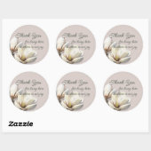 Sticker Rond Merci Mariage du sud de la Magnolia (Feuille)