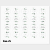 Sticker Rond Merci Mariage Eucalyptus (Feuille)