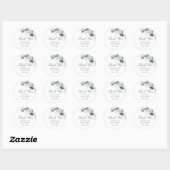 Sticker Rond Merci Mariage Eucalyptus (Feuille)