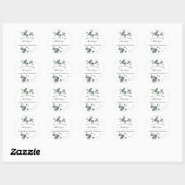 Sticker Rond Merci Mariage Eucalyptus vert (Feuille)
