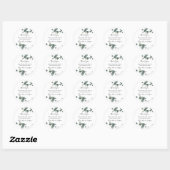Sticker Rond Merci Mariage Eucalyptus vert (Feuille)