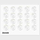 Sticker Rond Merci Mariage Favor traitement sac Jam Eucalyptus (Feuille)