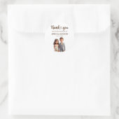 Sticker Rond Merci Mariage favorise Couple Illustration (Sac)