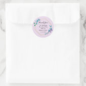 Sticker Rond Merci Mariage Fleur Wreath Classic Stic Rond (Sac)