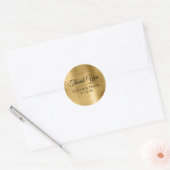 Sticker Rond Merci Mariage Gold Foil (Enveloppe)