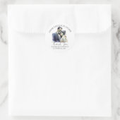 Sticker Rond Merci Mariage Halloween Bride Frankenstein (Sac)