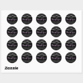Sticker Rond Merci mariage | Lavande, violet, noir (Feuille)