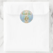 Sticker Rond Merci Mariage Opal Gemstone Quartz (Sac)