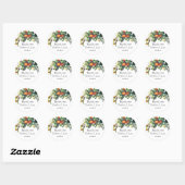 Sticker Rond Merci Mariage Orange Blossom Privilégier le Rou Cl (Feuille)
