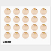 Sticker Rond Merci Mariage Peach Fuzz (Feuille)