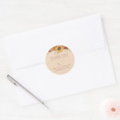 Sticker Rond Merci Mariage Peach Fuzz (Enveloppe)