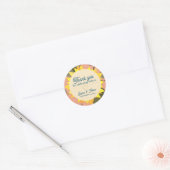 Sticker Rond Merci Mariage Peach Fuzz (Enveloppe)