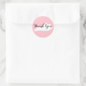 Sticker Rond Merci Mariage rose blanc et noir du Kentucky (Sac)