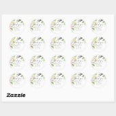 Sticker Rond Merci Mariage rose vif rose Favoriser (Feuille)