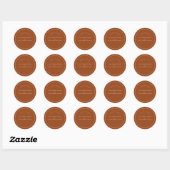 Sticker Rond Merci Mariage simple Boho Arch Terracotta (Feuille)