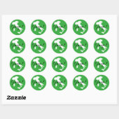 Sticker Rond Merci Mariage vert blanc et noir Italie (Feuille)