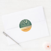 Sticker Rond Merci Mariage vert Emerald (Enveloppe)