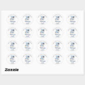 Sticker Rond Merci Melangeur Bleu (Feuille)