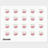 Sticker Rond Merci Melon Watermelon premier anniversaire Merci (Feuille)