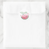 Sticker Rond Merci Melon Watermelon premier anniversaire Merci (Sac)