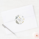 Sticker Rond Merci Merveilleux Hiver (Enveloppe)