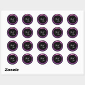 Sticker Rond Merci moderne (Feuille)