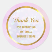 Sticker Rond Merci Moderne Pour Soutenir Ma Petite Entreprise (Devant)