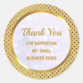 Sticker Rond Merci Moderne Pour Soutenir Ma Petite Entreprise (Devant)