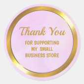 Sticker Rond Merci Moderne Pour Soutenir Ma Petite Entreprise (Devant)