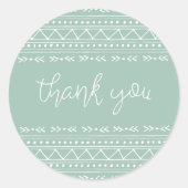 Sticker Rond Merci moderne Sage Boho (Devant)