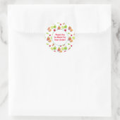 Sticker Rond Merci Motif Fruit Pour Votre Commande (Sac)