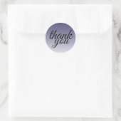Sticker Rond Merci Navy Bleu Moderne (Sac)