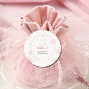 Sticker Rond Merci neige beaucoup