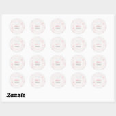 Sticker Rond Merci neige beaucoup (Feuille)