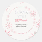 Sticker Rond Merci neige beaucoup (Devant)